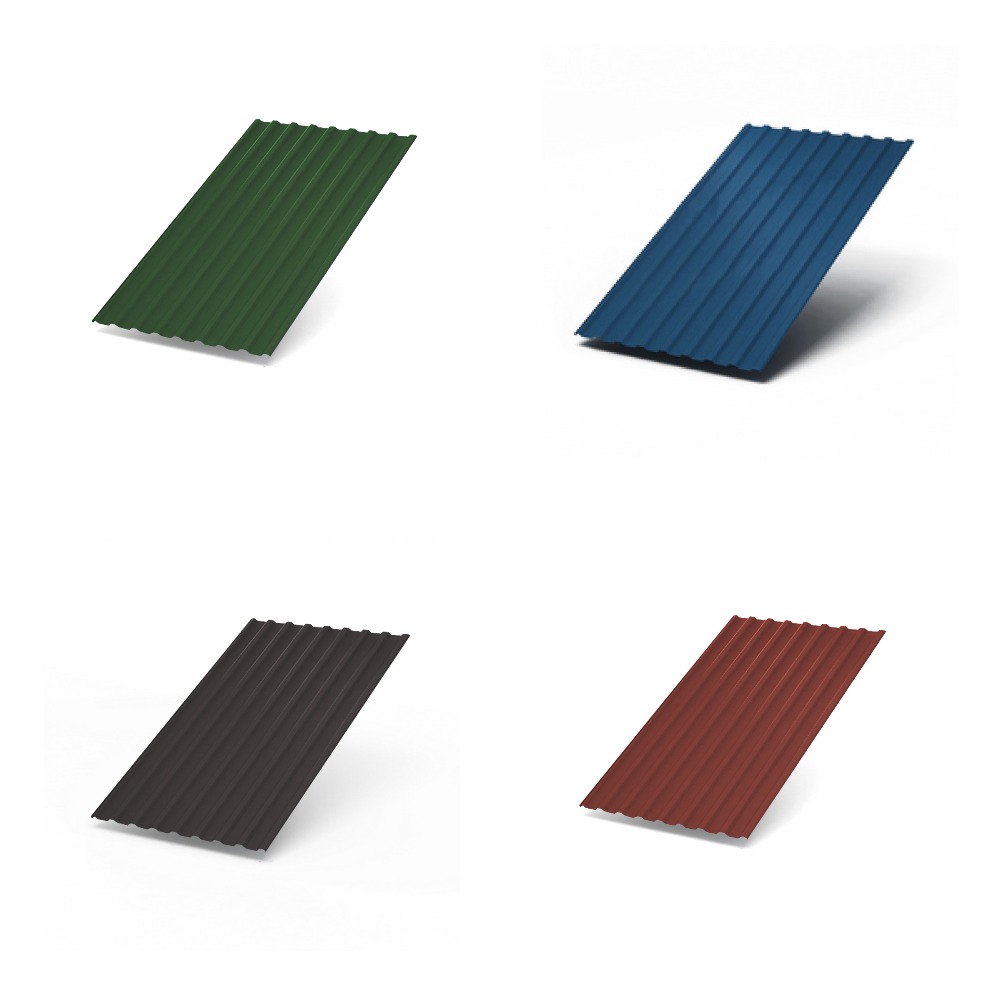 Профнастил МП-20 с пенополиизоциануратом — примеры покрытий и цветов